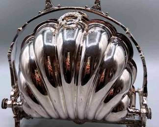 English Silver Plate Biscuit Box