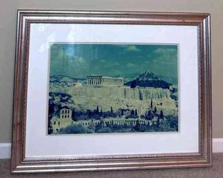 Framed Parthenon Colored Photo