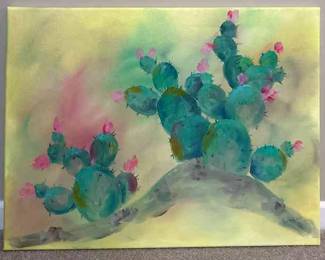 Original Cactus Canvas Painting