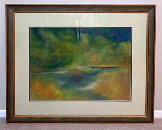 Arboretum Pool Watercolor Painting By Calvin DeRuyter