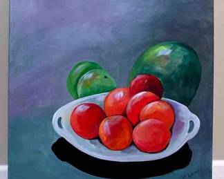 Original Fruit Still Life Canvas Painting