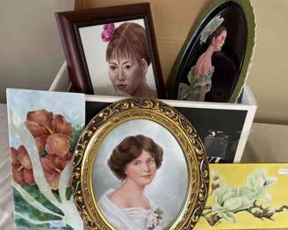 Mystry Lot Hand Painted On Porcelain 