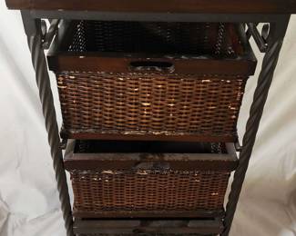 Wicker 3 Door Storage Chest