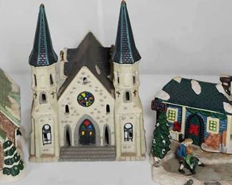 Dickens Keepsake Porcelain Church 2 Others