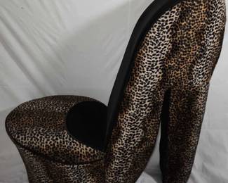 Leopard High Heel Chair 