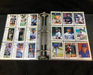 Binder With 1990 Upper Deck Baseball Cards