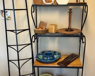 Mid Century Kitchen On Bakers Rack