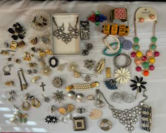 Vintage Costume Jewelry Scarves Clothes Closet