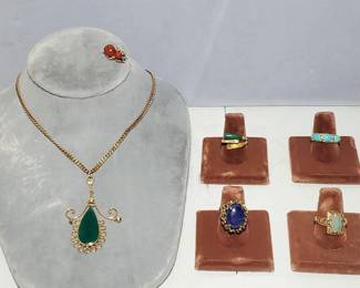 Natural SemiPrecious Stones And 14k Gold