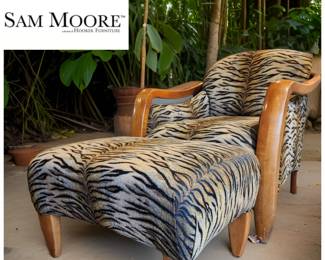 "Tiger's Eye" Club Chair and Ottoman by SAM MOORE Furniture bid #16