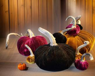 Set of 9 Decorative Pumpkins signed by the artist DARIA bid #32