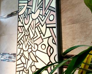 Abstract on Canvas by Portland artist TOM CRAMER $290 or bid #31