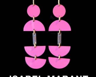Geometric Fushia earrings by ISABEL MARANT