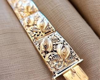 800 Silver Filigree Bracelet