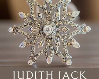 Sterling and Marcasite brooch, JUDITH JACK Designer