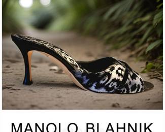 MANOLO BLAHNIK Leopard Print size 36.5 (US-6) $65 or bid# 82