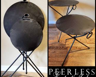 "Terrazzo" folding drinks tables in steel by JOHN SALADINO $795 or bid #20