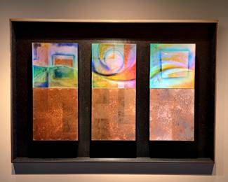 Art Glass framed sculpture signed by SYED F. AHMAD 2012 bid #29