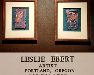 "Christmas Rose" and "Snow Drops & Violets" cast paper by Portland artist LESLIE EBERT bid #25