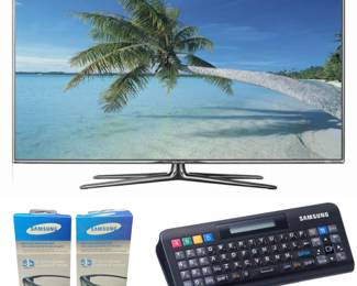 SAMSUNG 46" 3D LED HDTV with pair of 3D glasses and advanced remote control $450 or bid #18