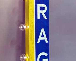 Chevrolet Garage Double Sided Lighted Marquee Sign, 40" x 8" x 4", Battery Powered, Includes 6 LED Bulbs
