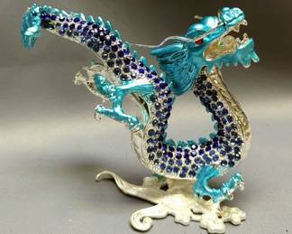 Oriental Dragon Figurine, 4"
