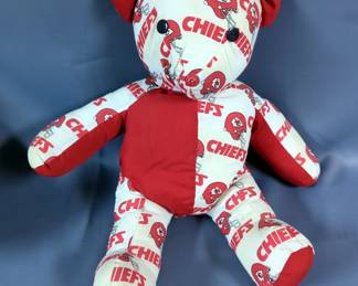Hand Crafted Kansas City Chiefs Soft Bear, Dammit Doll, And Battery Operated Ballsy Bear