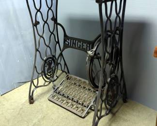 Vintage Singer Metal Base Sewing Machine Table, 29" x 27" x 14"