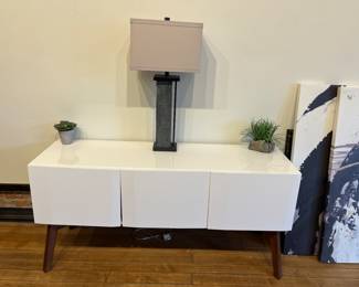 CB2 Alba white lacquer credenza 
New $599

59” x 28.5 x 17.5” 