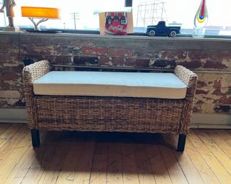 SAFAVIEH Palermo Brown wicker bench 
Retails $279
$125 OBO