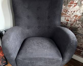 Gray barrel chair $70 OBO
