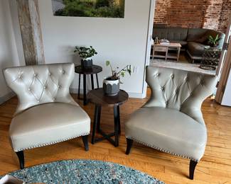 Faux leather chairs 
$60 each 