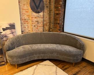 TOV Furniture Flare Gray velvet sofa 
Retailed $1,199 new 


