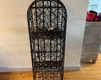 Wine Enthusiast Cast Iron Wine Racks (set of 2) 
Holds 45 bottles each 
4’ tall 
$125 each OBO 