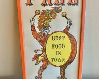 $20 - Vintage "Free Lunch" sign - Best Food in Town - 16.75" H x 8.75" W