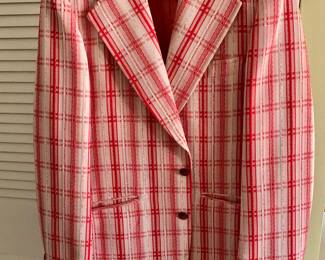 $45 - Very vintage red plaid men's jacket