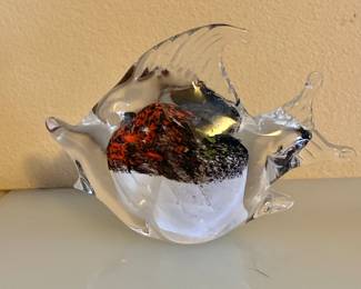 $20 - Sweden glass angel fish - 3.25" H, 4.75" L, 1.5" W