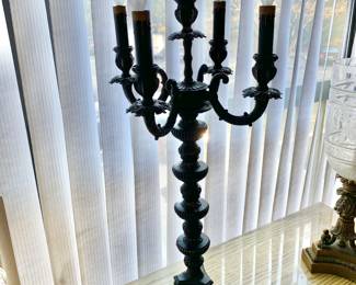 $120 - Candelabra style lamp - 31" H, 12.5" diam