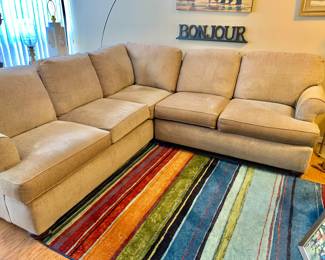 $750 - Broyhill sectional sofa - left side 91" L, right side 95" L, 36" H, 34" D, seat height 20"