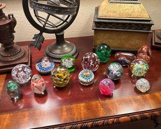 Art glass paperweight collection - murano millefiore 