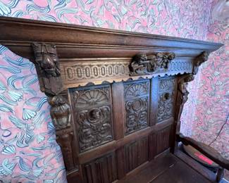 Antique German Renaissance Hall Bench
