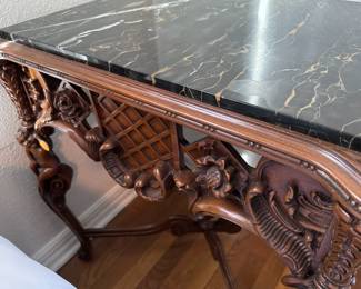 French Antique Carved Walnut Louis XV Nightstand
