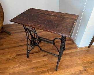 Antique Cast Iron Treadle Table
