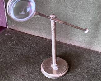 Brass Standing Magnifying Glass
