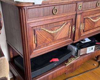 Antique French Louis XVI Sideboard Marble Top
