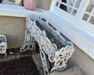 Victorian Cast Iron Planter Grape Vines #3