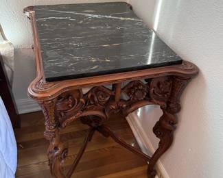 French Antique Carved Walnut Louis XV Nightstand
