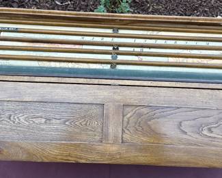 1930s Vintage Schoolhouse Map Pull Down Cabinet 
