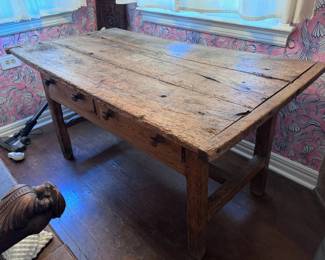 Rustic Wormwood Dining Table
