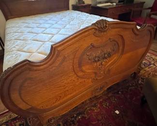 Antique Walnut Queen  Bed
